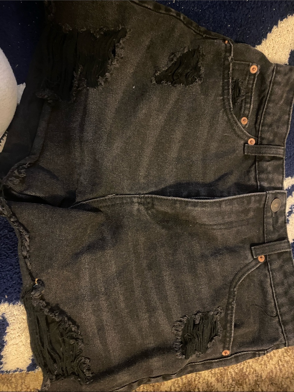 No Boundaries Black Distressed Denim Shorts